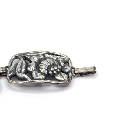 Mid-Century Danecraft Floral Bracelet in Sterling Silver