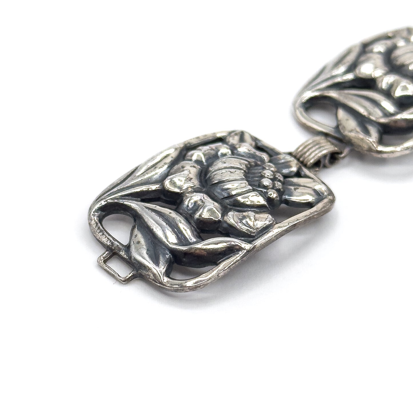 Mid-Century Danecraft Floral Bracelet in Sterling Silver