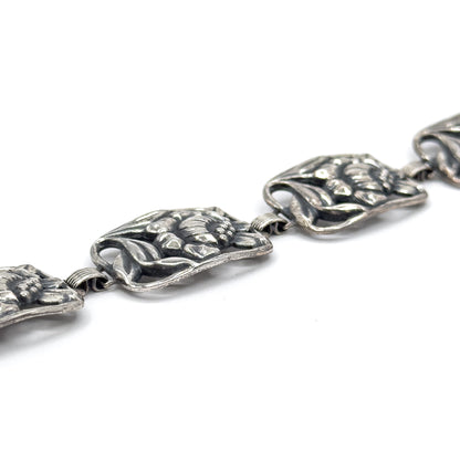 Mid-Century Danecraft Floral Bracelet in Sterling Silver