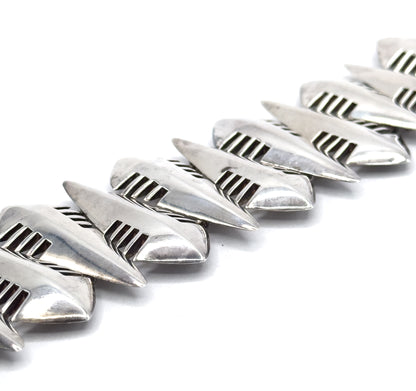 Awesome Vintage Brutalist Sterling Silver Bracelet