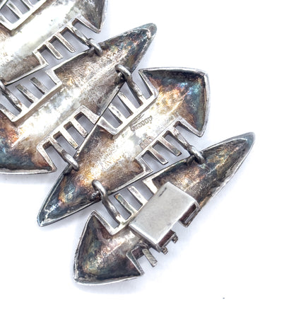 Awesome Vintage Brutalist Sterling Silver Bracelet