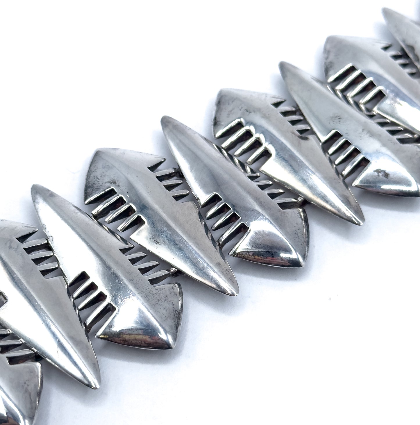 Awesome Vintage Brutalist Sterling Silver Bracelet