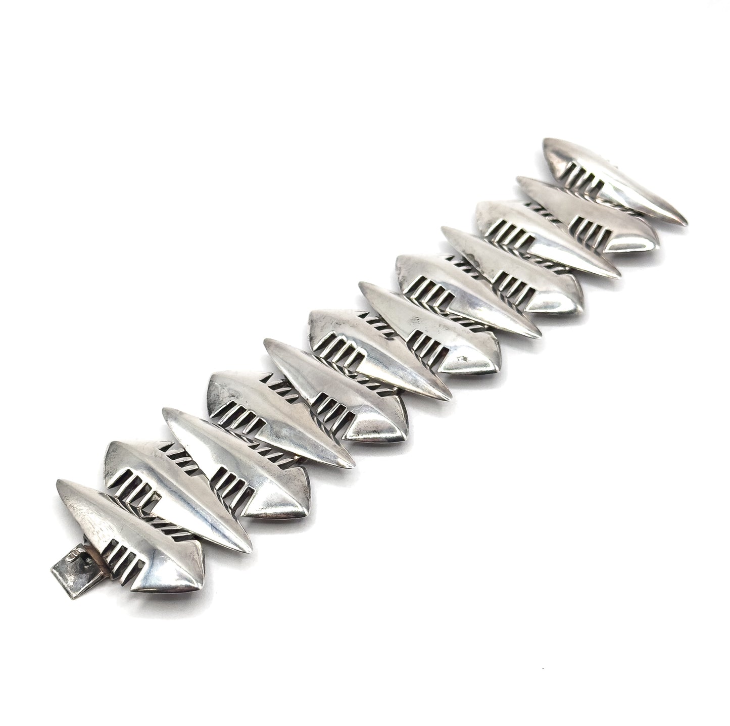 Awesome Vintage Brutalist Sterling Silver Bracelet