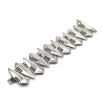Awesome Vintage Brutalist Sterling Silver Bracelet