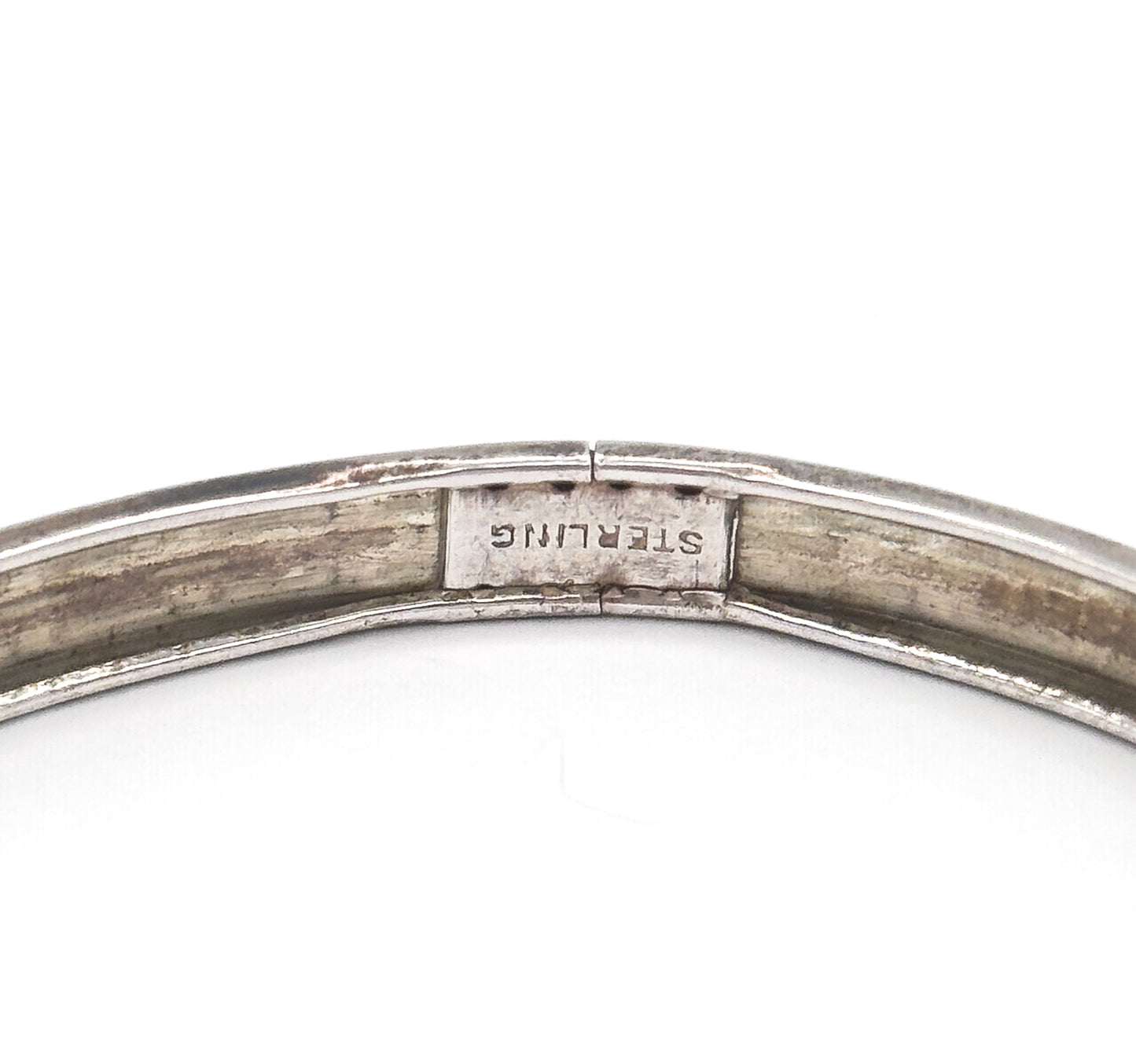 Late 20th Century Basketweave Bangle in Sterling Silver