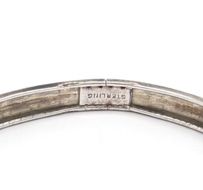 Late 20th Century Basketweave Bangle in Sterling Silver