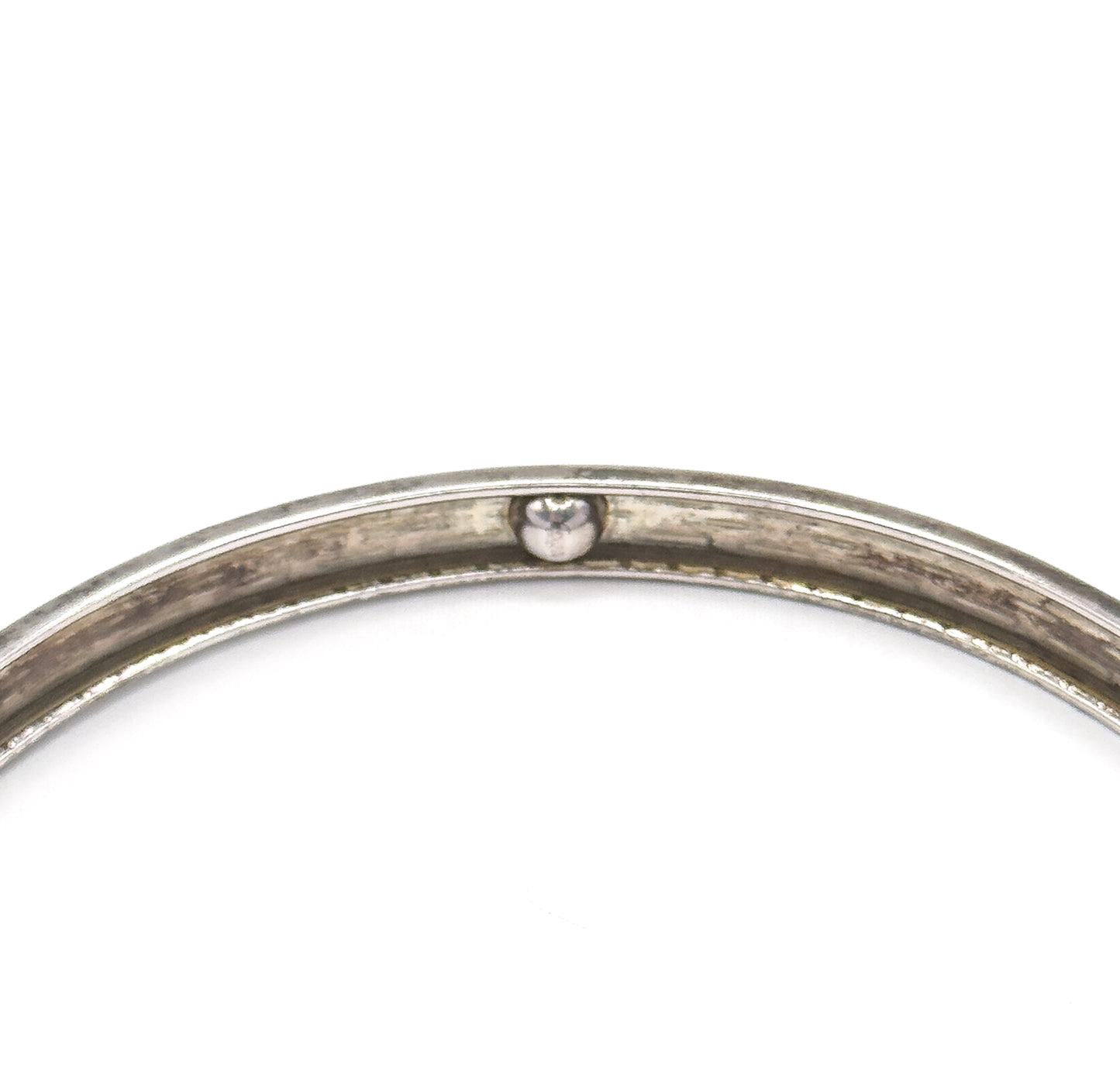 Late 20th Century Basketweave Bangle in Sterling Silver