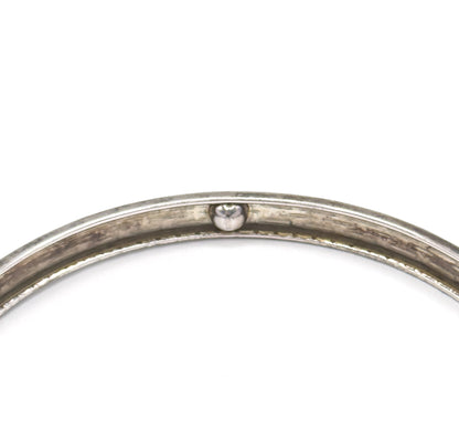 Late 20th Century Basketweave Bangle in Sterling Silver