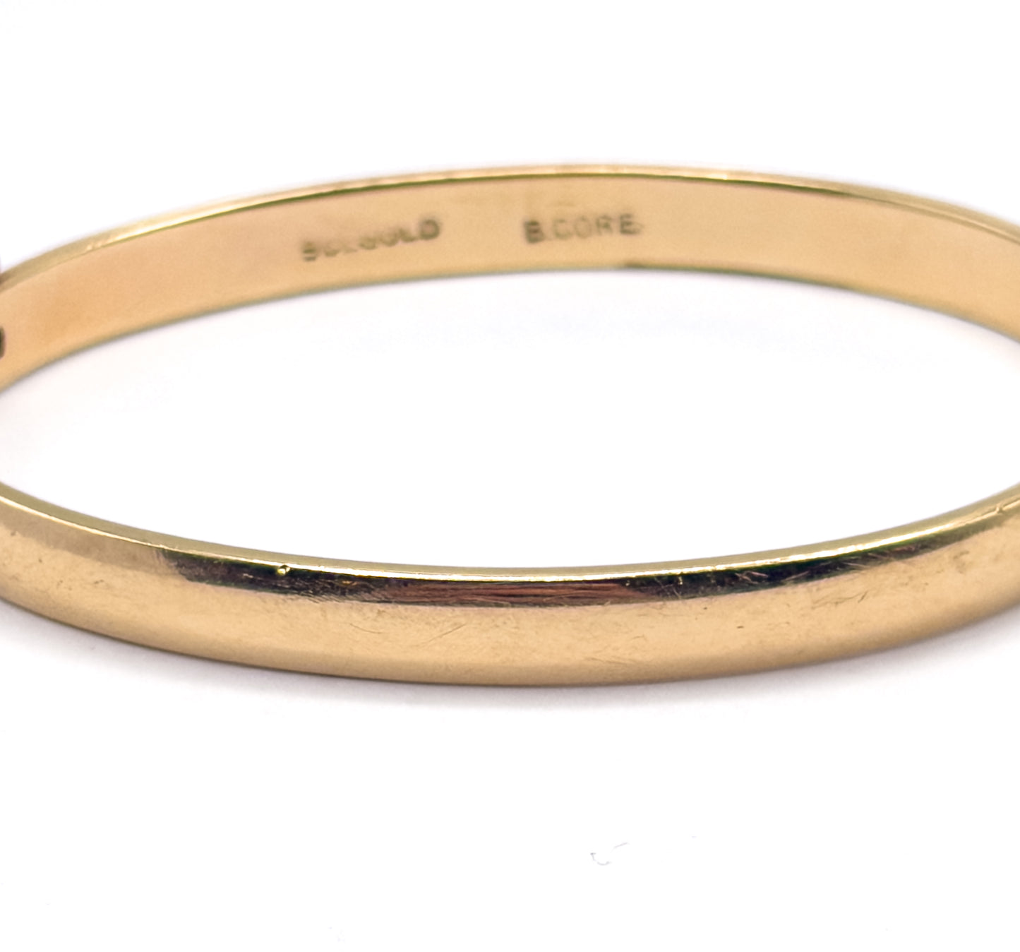 Petite Vintage Childs Bangle Bracelet in with 9k Rolled Gold