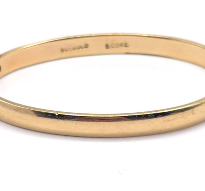 Petite Vintage Childs Bangle Bracelet in with 9k Rolled Gold