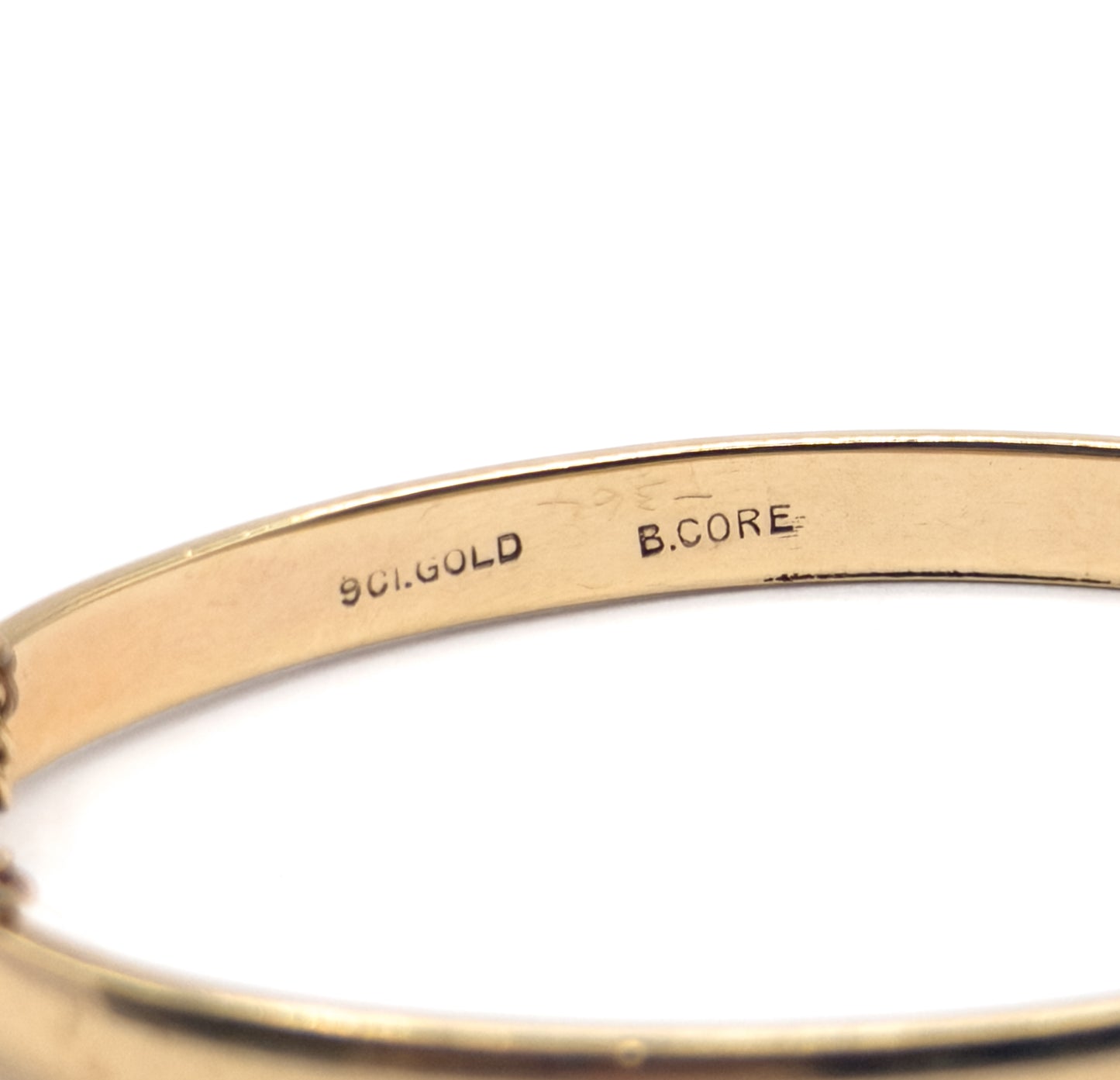 Petite Vintage Childs Bangle Bracelet in with 9k Rolled Gold