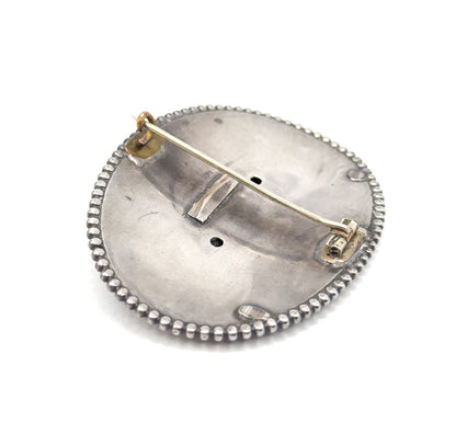 Art Nouveau Gibson Girl Conversion Brooch in Silver