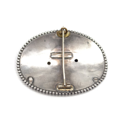 Art Nouveau Gibson Girl Conversion Brooch in Silver