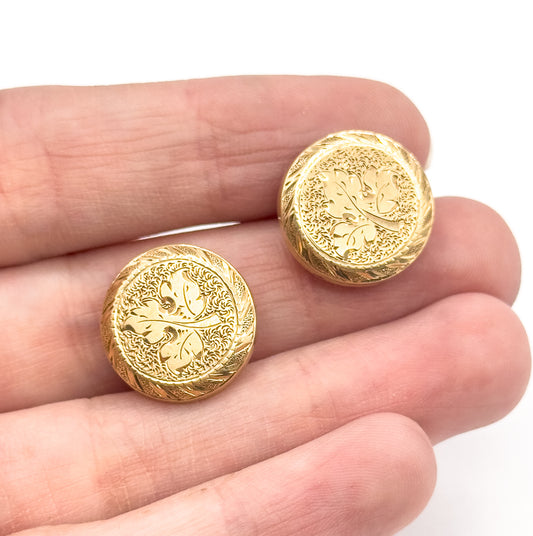 Victorian Circular Shirt Button Studs Cufflinks