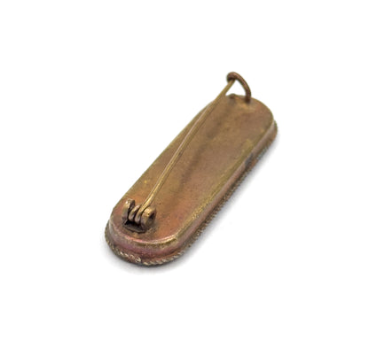 Antique Italian Micro Mosaic Brooch in Gold Tone Metal