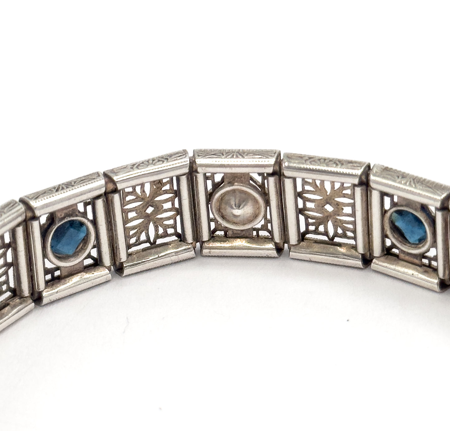 Art Deco Filigree Bracelet in Sterling Silver