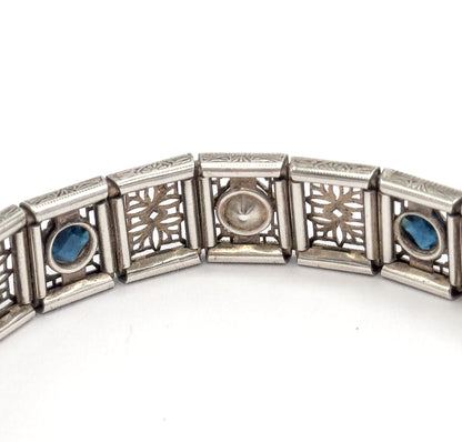 Art Deco Filigree Bracelet in Sterling Silver