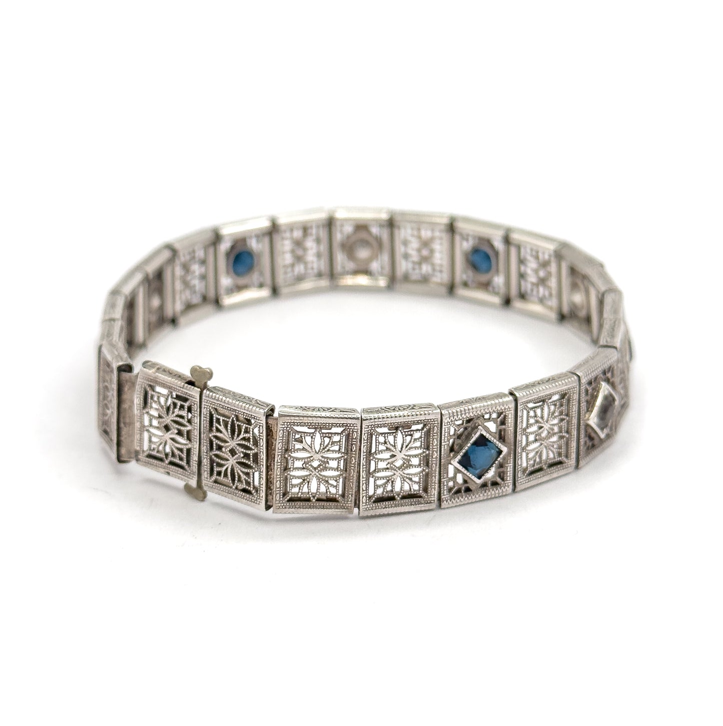 Art Deco Filigree Bracelet in Sterling Silver