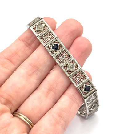 Art Deco Filigree Bracelet in Sterling Silver