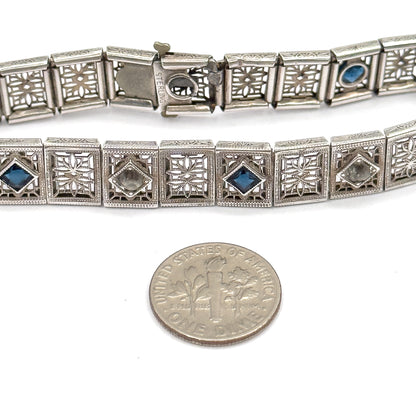 Art Deco Filigree Bracelet in Sterling Silver