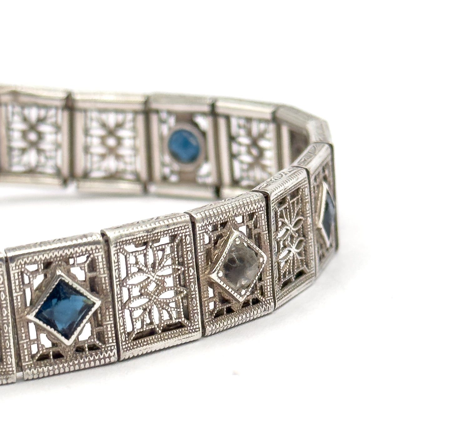 Art Deco Filigree Bracelet in Sterling Silver