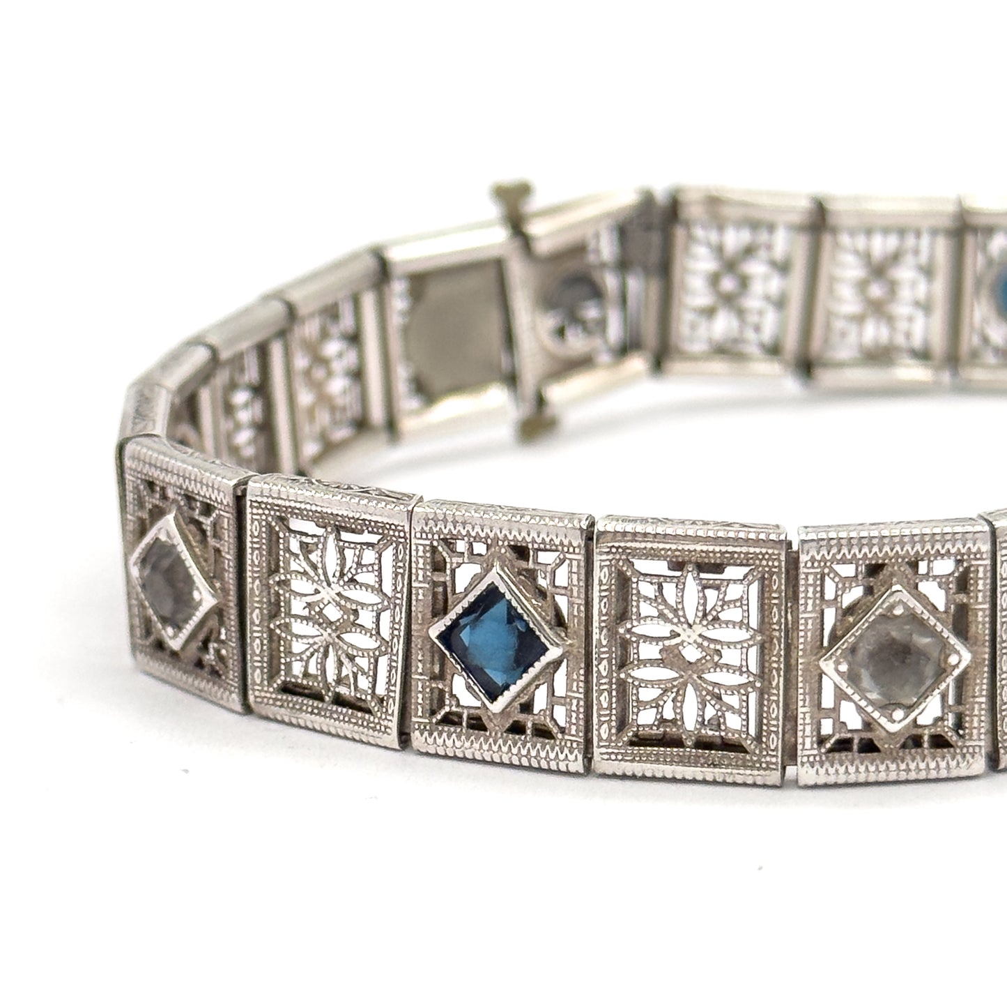 Art Deco Filigree Bracelet in Sterling Silver