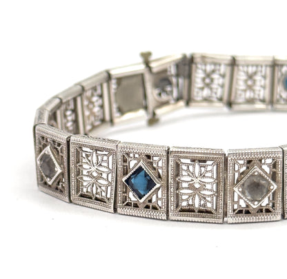 Art Deco Filigree Bracelet in Sterling Silver
