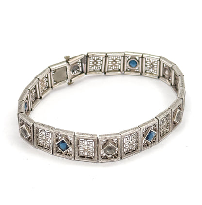 Art Deco Filigree Bracelet in Sterling Silver