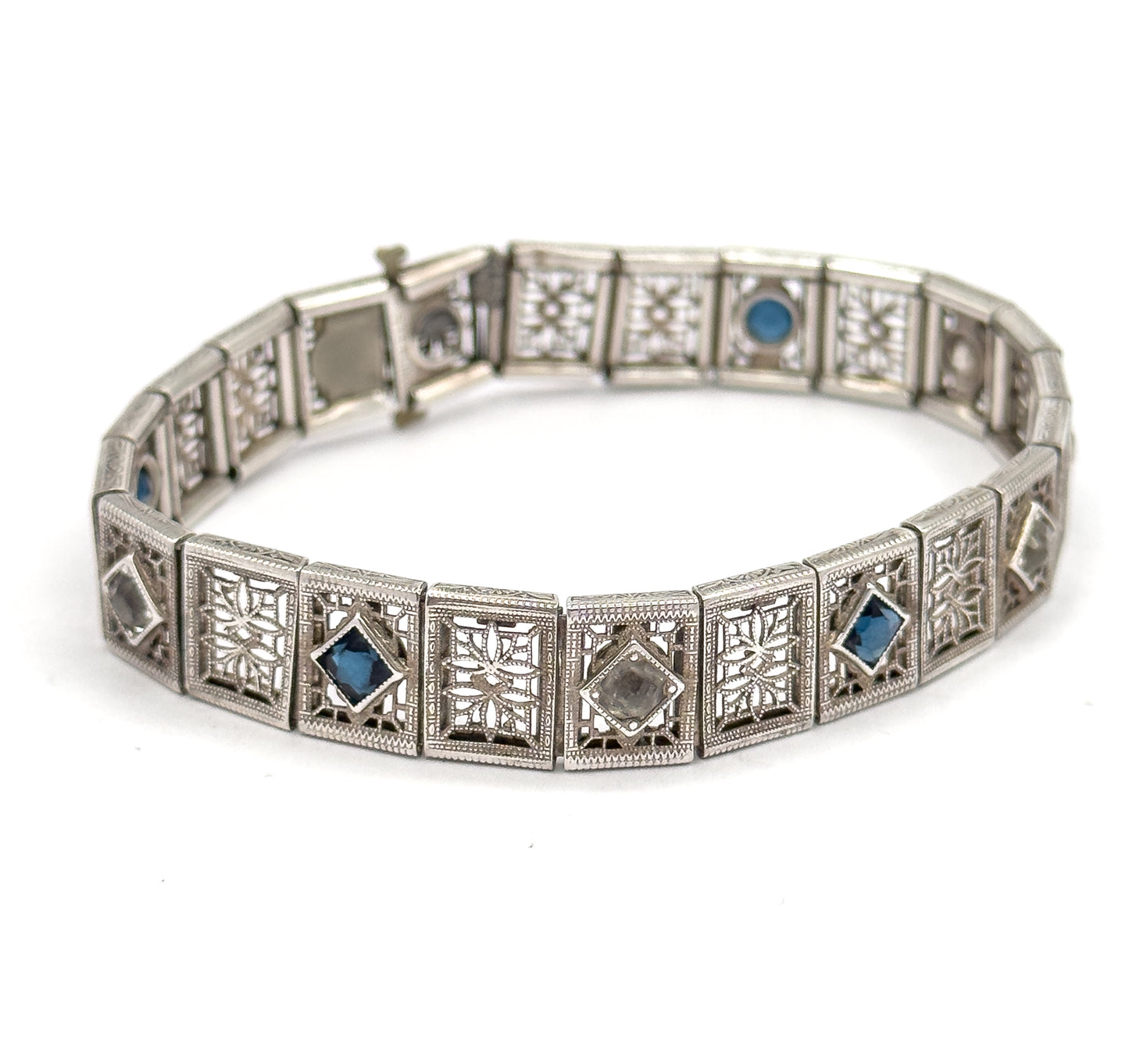 Art Deco Filigree Bracelet in Sterling Silver
