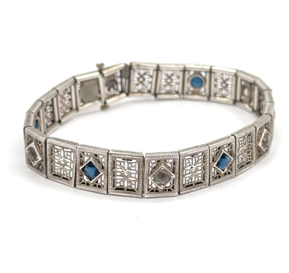 Art Deco Filigree Bracelet in Sterling Silver