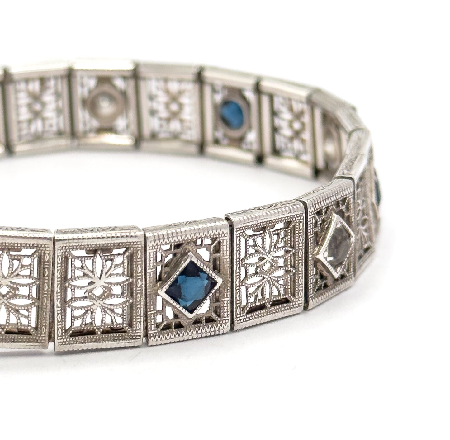 Art Deco Filigree Bracelet in Sterling Silver