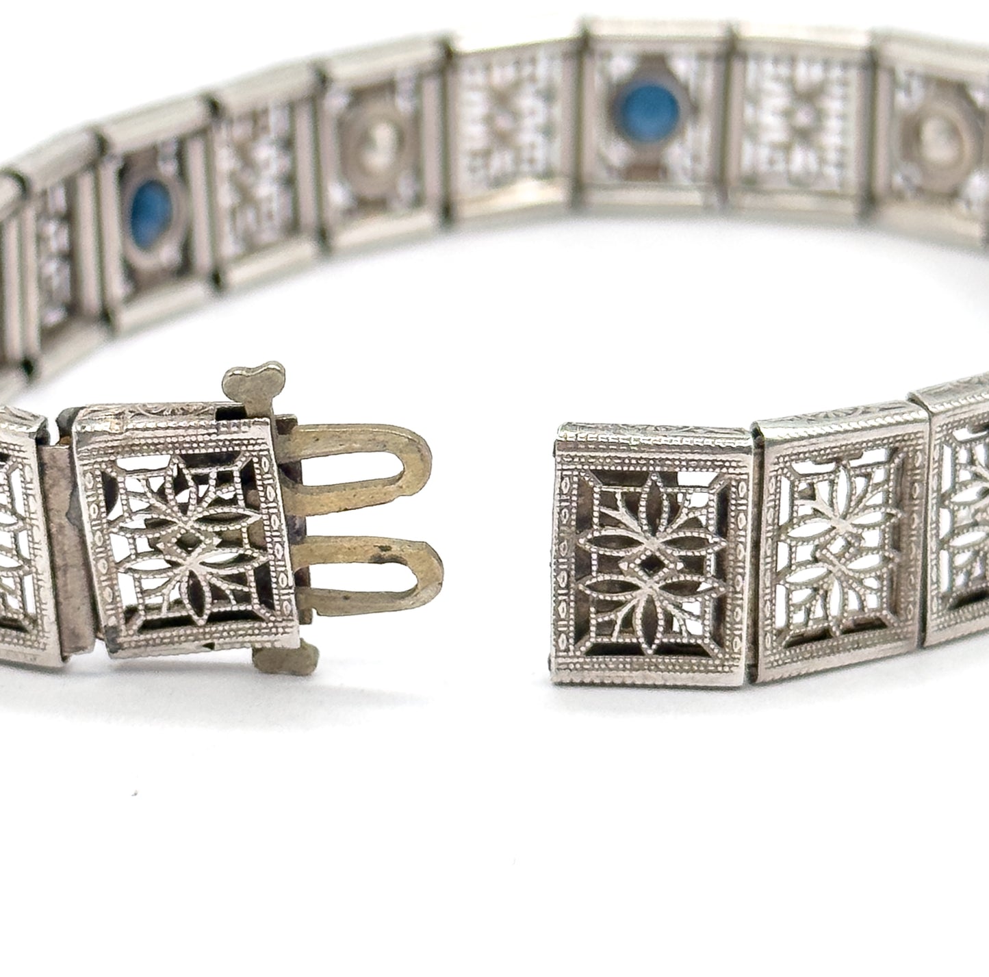 Art Deco Filigree Bracelet in Sterling Silver