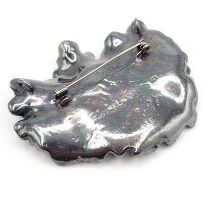 Amazing Vintage Flower Brooch in Sterling Silver