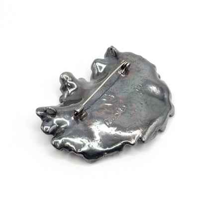 Amazing Vintage Flower Brooch in Sterling Silver