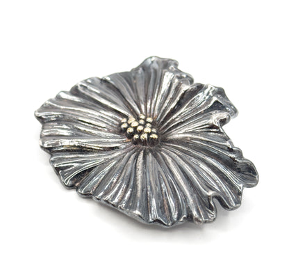 Amazing Vintage Flower Brooch in Sterling Silver