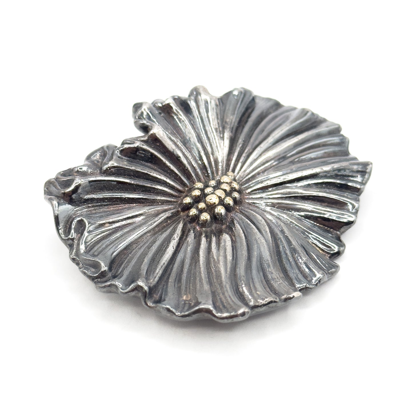 Amazing Vintage Flower Brooch in Sterling Silver