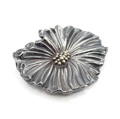 Amazing Vintage Flower Brooch in Sterling Silver