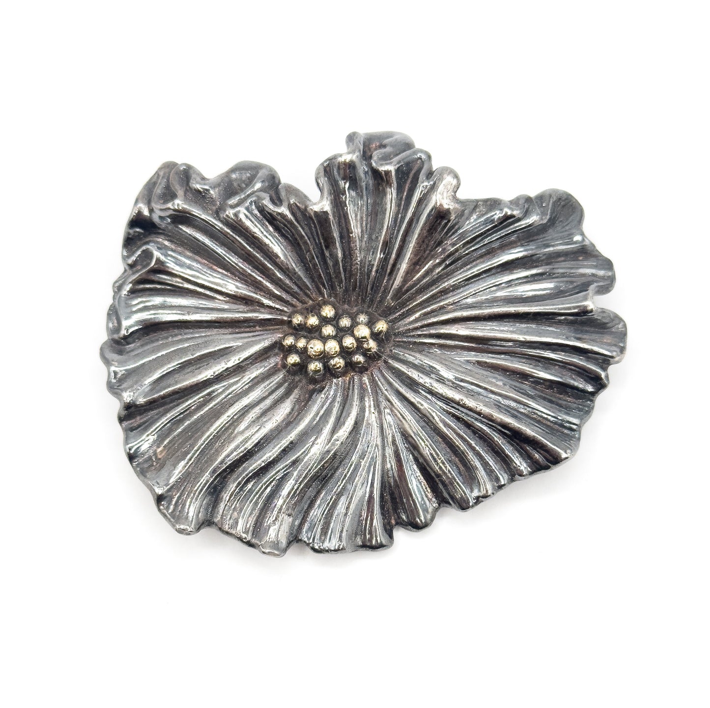 Amazing Vintage Flower Brooch in Sterling Silver