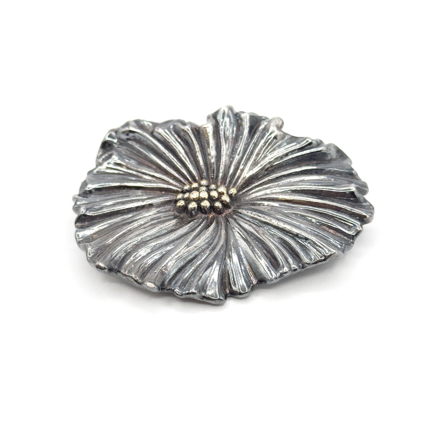 Amazing Vintage Flower Brooch in Sterling Silver