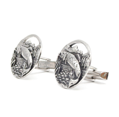 Vintage Silvertone Fish Cufflinkes