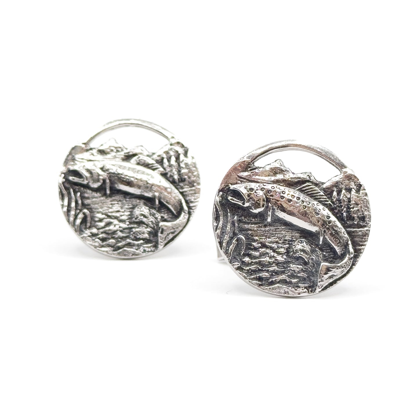 Vintage Silvertone Fish Cufflinkes