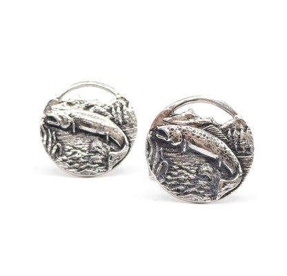 Vintage Silvertone Fish Cufflinkes