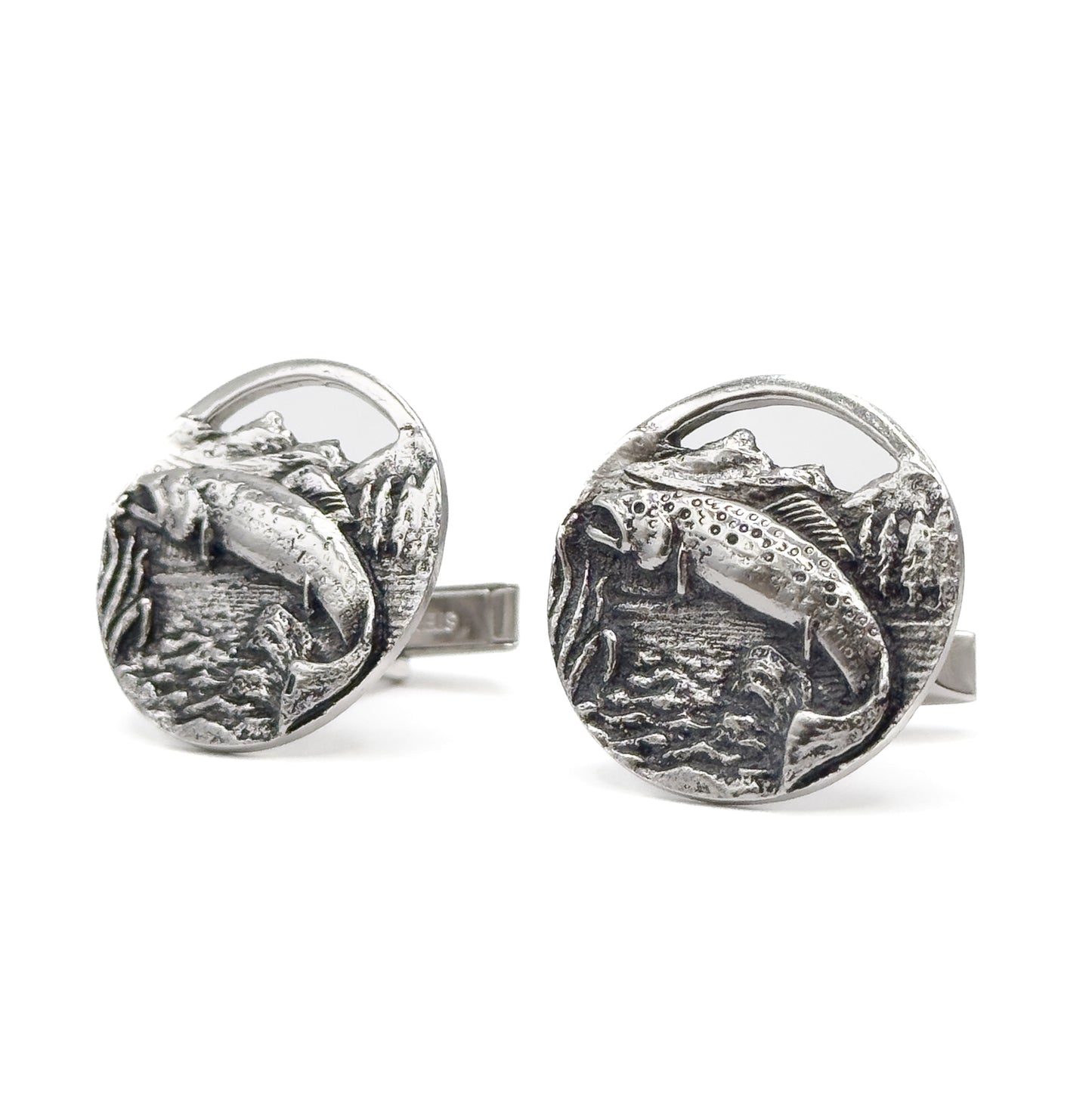 Vintage Silvertone Fish Cufflinkes