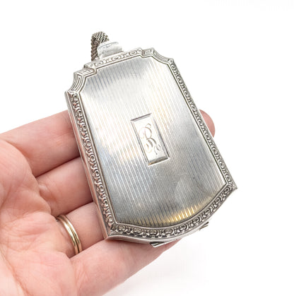Art Deco Sterling Silver Compact Miniadure Purse