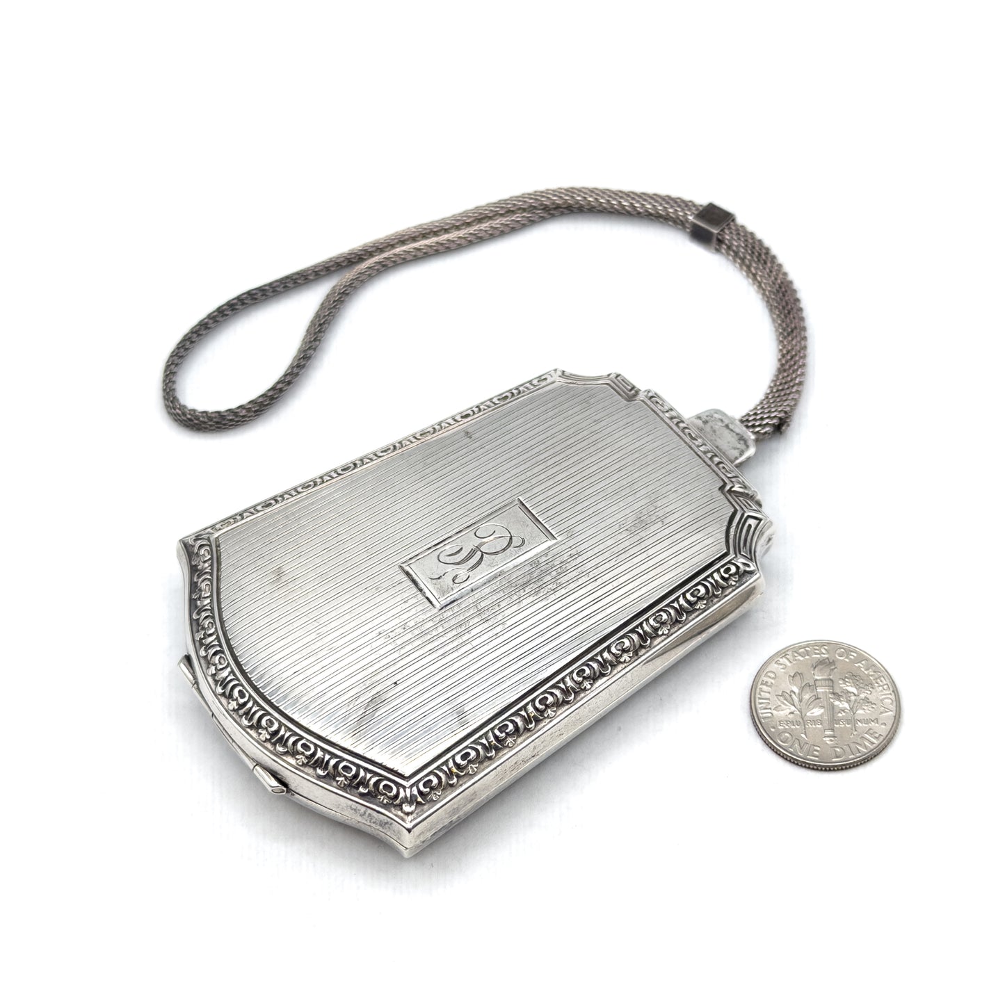 Art Deco Sterling Silver Compact Miniadure Purse