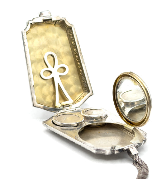 Art Deco Sterling Silver Compact Miniadure Purse