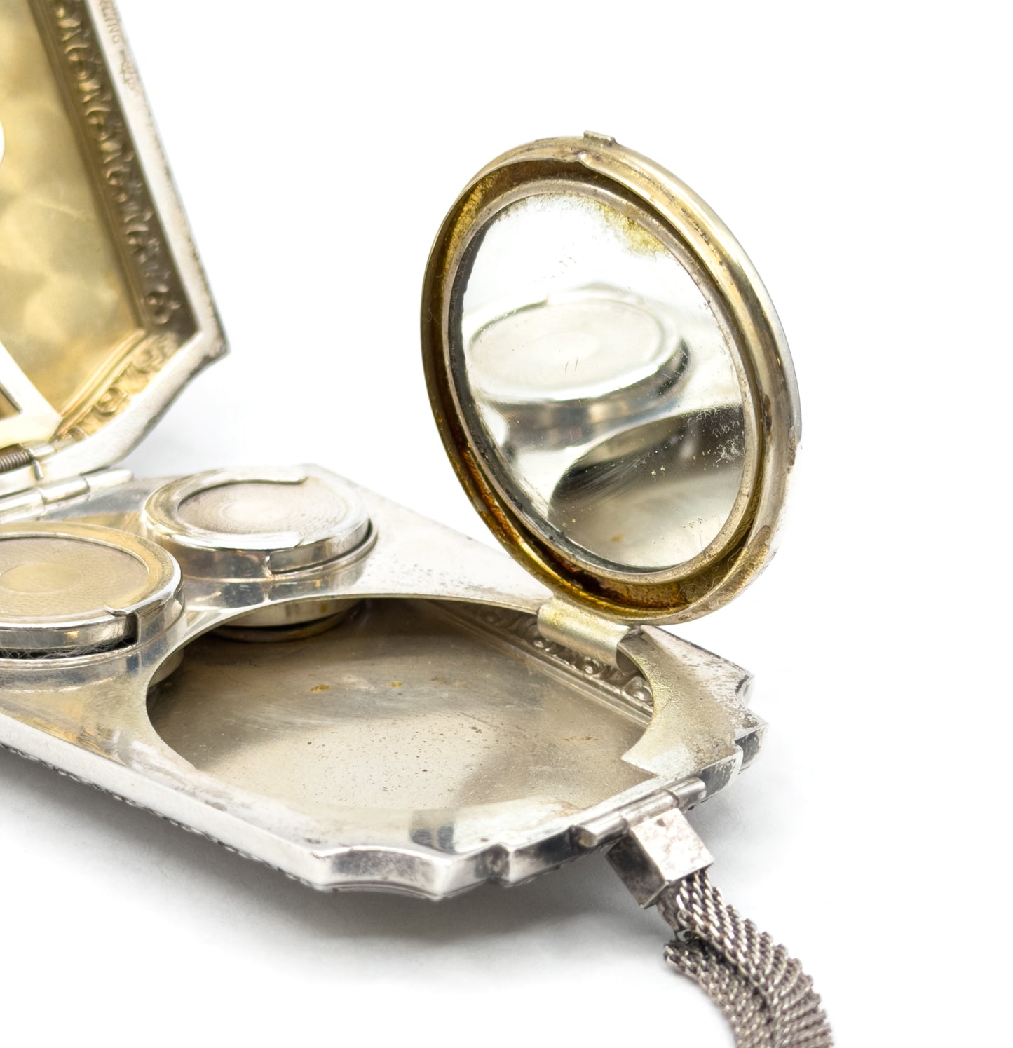 Art Deco Sterling Silver Compact Miniadure Purse