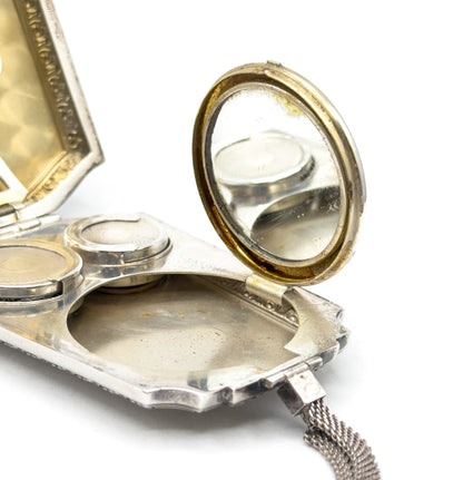 Art Deco Sterling Silver Compact Miniadure Purse