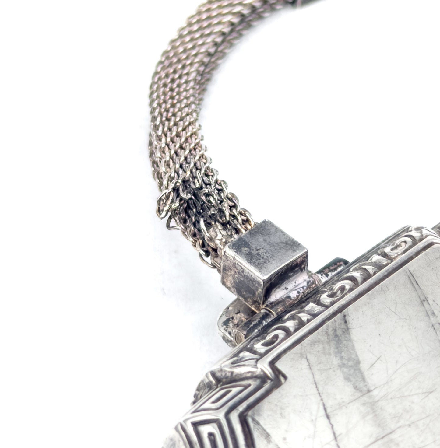 Art Deco Sterling Silver Compact Miniadure Purse