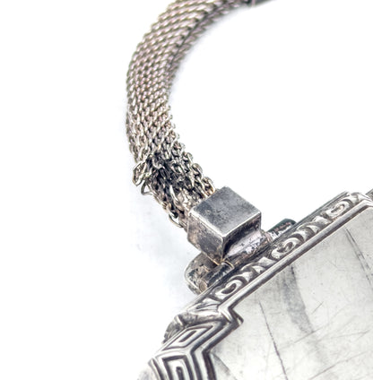 Art Deco Sterling Silver Compact Miniadure Purse